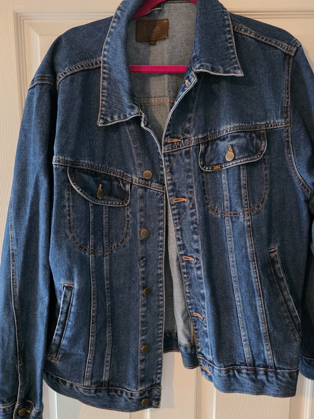 Lee Dark Blue Denim Jacket with Button Front